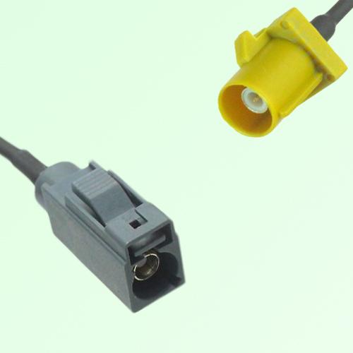 FAKRA SMB G 7031 grey Female Jack to K 1027 Curry Male Plug Cable