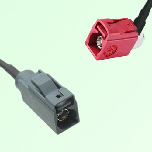 FAKRA SMB G 7031 grey Female Jack to L 3002 carmin red Female RA Cable