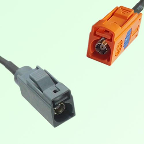 FAKRA SMB G 7031 grey Female Jack to M 2003 pastel orange Female Cable FAKRA SMB G 7031 grey Female Jack to M 2003 pastel orange Female Cable