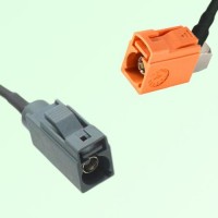 FAKRA SMB G 7031 grey Female to M 2003 pastel orange Female RA Cable FAKRA SMB G 7031 grey Female to M 2003 pastel orange Female RA Cable