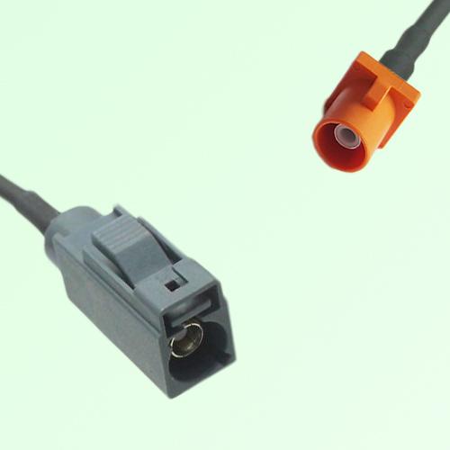 FAKRA SMB G 7031 grey Female Jack to M 2003 pastel orange Male Cable FAKRA SMB G 7031 grey Female Jack to M 2003 pastel orange Male Cable