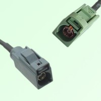 FAKRA SMB G 7031 grey Female Jack to N 6019 pastel green Female Cable
