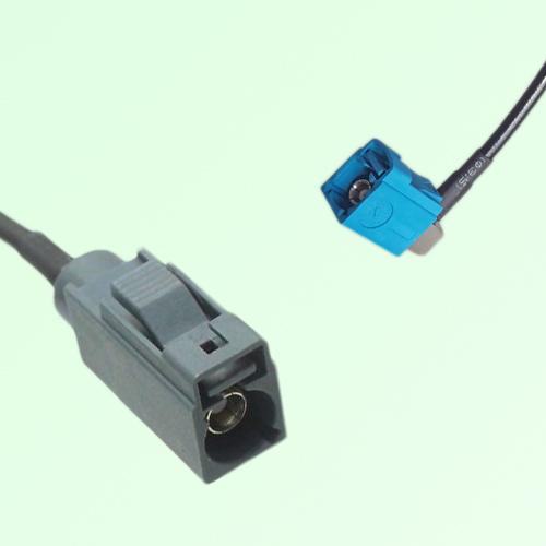 FAKRA SMB G 7031 grey Female Jack to Z 5021 Water Blue Female RA Cable FAKRA SMB G 7031 grey Female Jack to Z 5021 Water Blue Female RA Cable