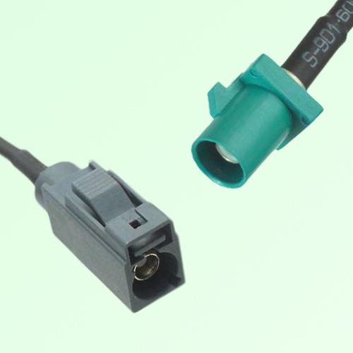 FAKRA SMB G 7031 grey Female Jack to Z 5021 Water Blue Male Plug Cable