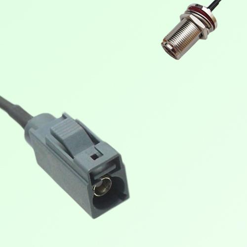 FAKRA SMB G 7031 grey Female Jack to N Bulkhead Female Jack Cable FAKRA SMB G 7031 grey Female Jack to N Bulkhead Female Jack Cable