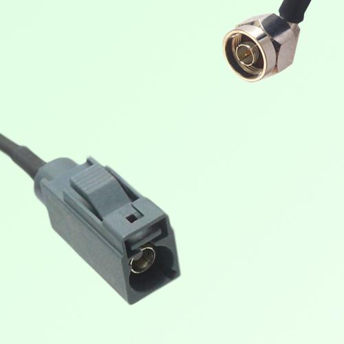 FAKRA SMB G 7031 grey Female Jack to N Male Plug Right Angle Cable