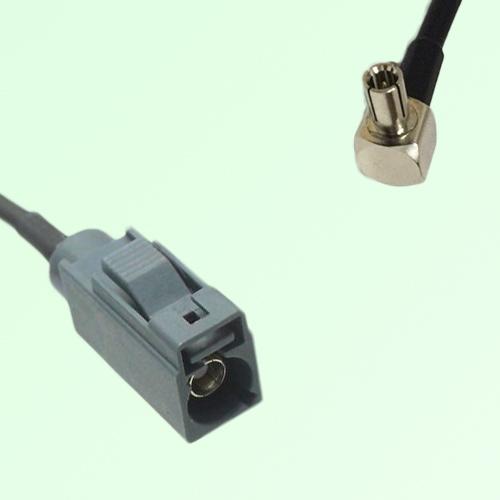 FAKRA SMB G 7031 grey Female Jack to TS9 Male Plug Right Angle Cable