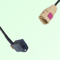 FAKRA SMB G 7031 grey Female Jack RA to I 1001 beige Female Jack Cable