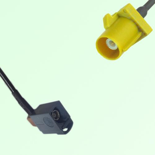 FAKRA SMB G 7031 grey Female Jack RA to K 1027 Curry Male Plug Cable