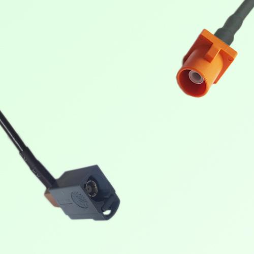 FAKRA SMB G 7031 grey Female RA to M 2003 pastel orange Male Cable FAKRA SMB G 7031 grey Female RA to M 2003 pastel orange Male Cable