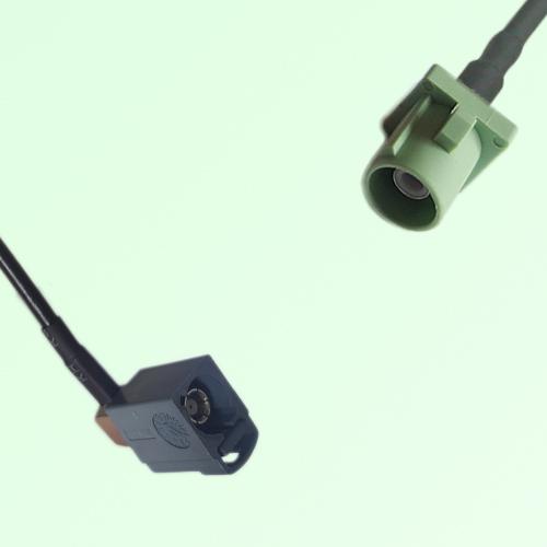 FAKRA SMB G 7031 grey Female Jack RA to N 6019 pastel green Male Cable