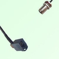 FAKRA SMB G 7031 grey Female Jack RA to N Bulkhead Female Jack Cable