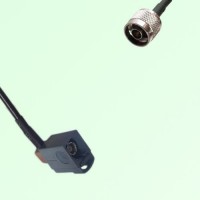 FAKRA SMB G 7031 grey Female Jack Right Angle to N Male Plug Cable