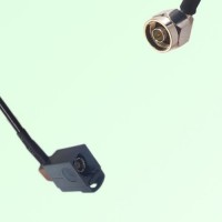FAKRA SMB G 7031 grey Female Jack RA to N Male Plug RA Cable
