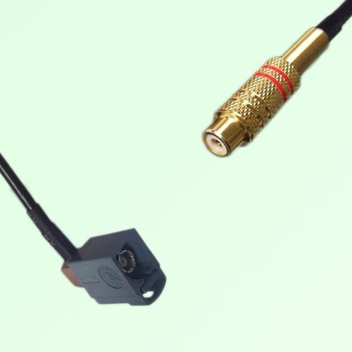 FAKRA SMB G 7031 grey Female Jack Right Angle to RCA Female Jack Cable