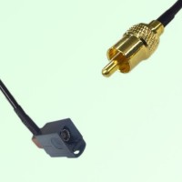 FAKRA SMB G 7031 grey Female Jack Right Angle to RCA Male Plug Cable