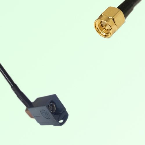 FAKRA SMB G 7031 grey Female Jack Right Angle to SMA Male Plug Cable