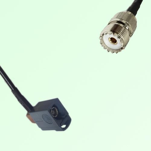 FAKRA SMB G 7031 grey Female Jack Right Angle to UHF Female Jack Cable