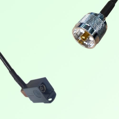 FAKRA SMB G 7031 grey Female Jack Right Angle to UHF Male Plug Cable