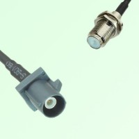 FAKRA SMB G 7031 grey Male Plug to F Bulkhead Female Jack Cable FAKRA SMB G 7031 grey Male Plug to F Bulkhead Female Jack Cable