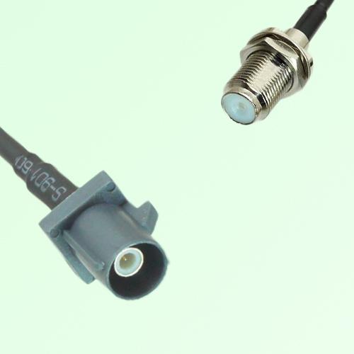 FAKRA SMB G 7031 grey Male Plug to F Bulkhead Female Jack Cable FAKRA SMB G 7031 grey Male Plug to F Bulkhead Female Jack Cable