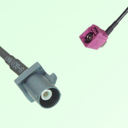 FAKRA SMB G 7031 grey Male Plug to H 4003 violet Female Jack RA Cable