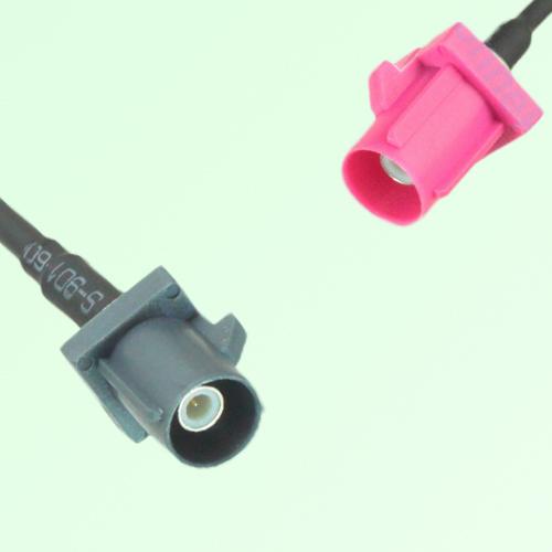 FAKRA SMB G 7031 grey Male Plug to H 4003 violet Male Plug Cable