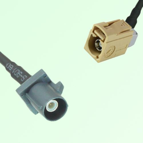 FAKRA SMB G 7031 grey Male Plug to I 1001 beige Female Jack RA Cable