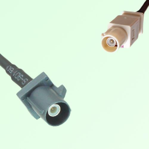 FAKRA SMB G 7031 grey Male Plug to I 1001 beige Male Plug Cable