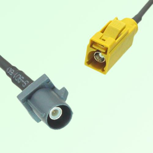 FAKRA SMB G 7031 grey Male Plug to K 1027 Curry Female Jack Cable
