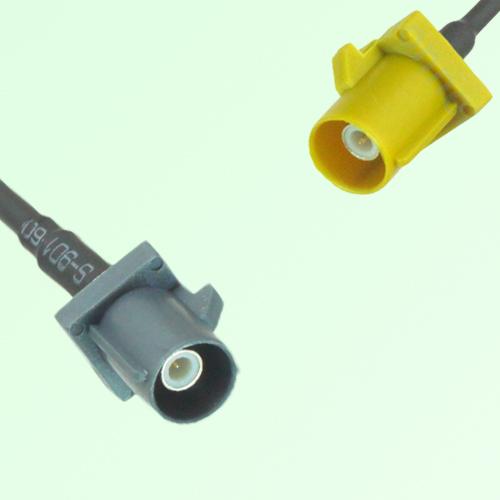 FAKRA SMB G 7031 grey Male Plug to K 1027 Curry Male Plug Cable