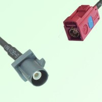 FAKRA SMB G 7031 grey Male Plug to L 3002 carmin red Female Jack Cable