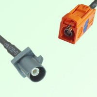 FAKRA SMB G 7031 grey Male Plug to M 2003 pastel orange Female Cable FAKRA SMB G 7031 grey Male Plug to M 2003 pastel orange Female Cable
