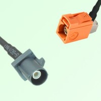 FAKRA SMB G 7031 grey Male to M 2003 pastel orange Female RA Cable FAKRA SMB G 7031 grey Male to M 2003 pastel orange Female RA Cable