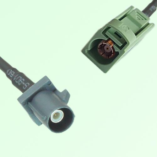 FAKRA SMB G 7031 grey Male Plug to N 6019 pastel green Female Cable