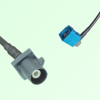 FAKRA SMB G 7031 grey Male to Z 5021 Water Blue Female RA Cable