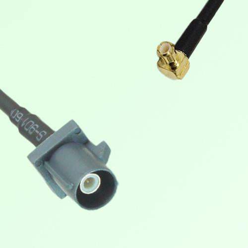 FAKRA SMB G 7031 grey Male Plug to MCX Male Plug Right Angle Cable