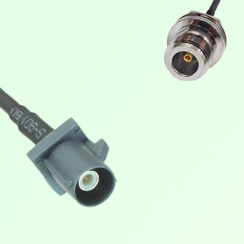 FAKRA SMB G 7031 grey Male Plug to N Front Mount Bulkhead Female Cable