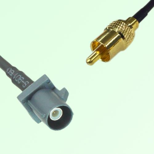 FAKRA SMB G 7031 grey Male Plug to RCA Male Plug Cable