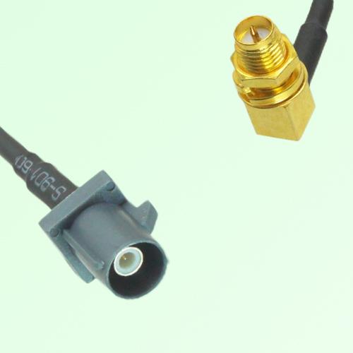FAKRA SMB G 7031 grey Male to RP SMA Bulkhead Female RA Cable FAKRA SMB G 7031 grey Male to RP SMA Bulkhead Female RA Cable
