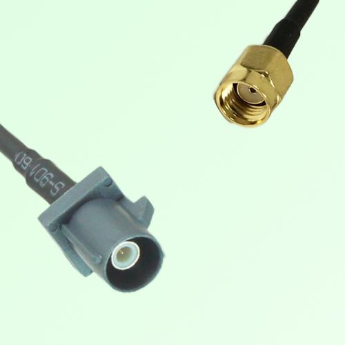 FAKRA SMB G 7031 grey Male Plug to RP SMA Male Plug Cable