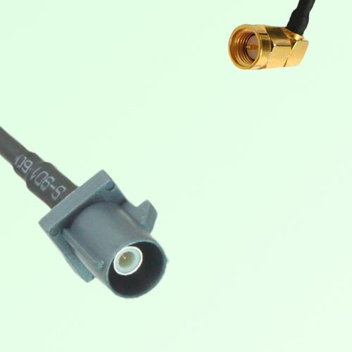 FAKRA SMB G 7031 grey Male Plug to SMA Male Plug Right Angle Cable