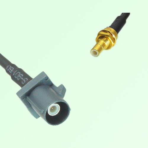 FAKRA SMB G 7031 grey Male Plug to SMB Bulkhead Male Plug Cable