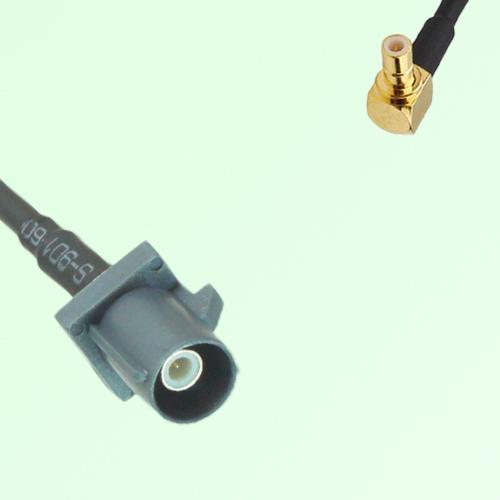 FAKRA SMB G 7031 grey Male Plug to SMB Male Plug Right Angle Cable