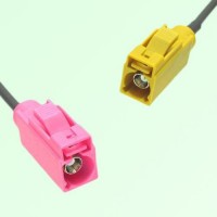 FAKRA SMB H 4003 violet Female Jack to K 1027 Curry Female Jack Cable