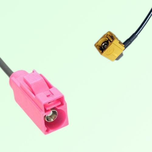 FAKRA SMB H 4003 violet Female Jack to K 1027 Curry Female RA Cable