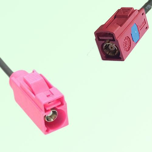 FAKRA SMB H 4003 violet Female Jack to L 3002 carmin red Female Cable