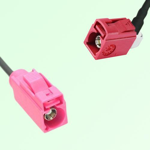 FAKRA SMB H 4003 violet Female to L 3002 carmin red Female RA Cable