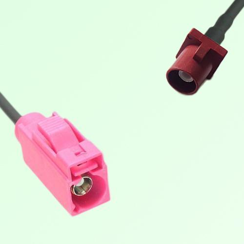 FAKRA SMB H 4003 violet Female Jack to L 3002 carmin red Male Cable