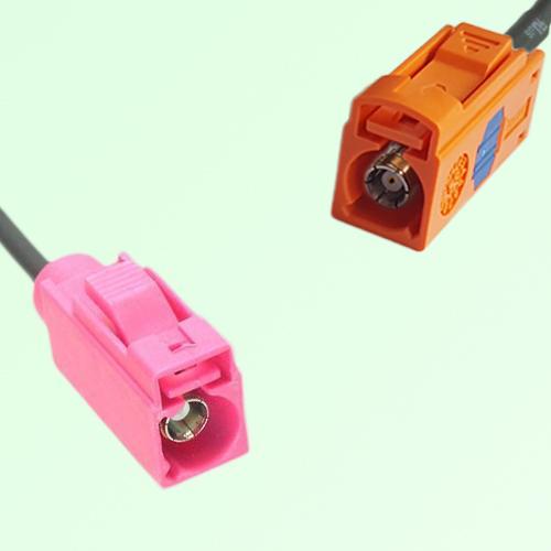 FAKRA SMB H 4003 violet Female to M 2003 pastel orange Female Cable